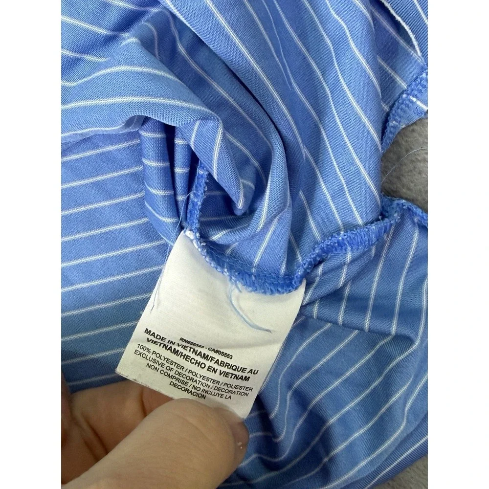 Nike Golf Tour Performance Polo Shirt Mens XL Blue Striped Dri Fit‎ Short Sleeve